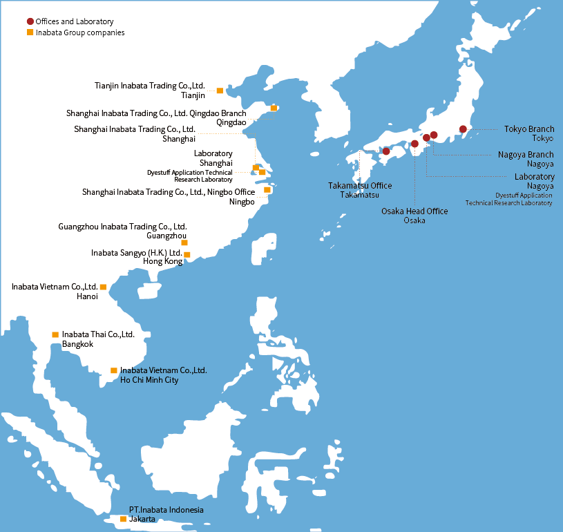 network of service facilities map